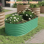 Garvee 4x2x2 ft Galvanized Raised Garden Bed Outdoor, 24 in Tall Metal Planter Box for Flowers Vegetables, Rust-Resistant Raised Garden Beds for Gardening, Easy Assembly Outdoor Garden Box & Planters