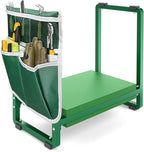 FLINTER 10.2" Wider Garden Kneeler and Seat, Heavy Duty Thick Gardening Bench for Kneeling and Seat - Garden Kneelers for Seniors, Gardening Stools for Women, Grandparents, Gardeners, Green