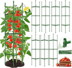 8 Pack Tomato Cages for Garden,Up to 51.2Inch Tomato Cage Trellis-Upgraded Hexagon Connector,Heavy Duty Adjustable Tomato Stake Support for Raised Garden Bed