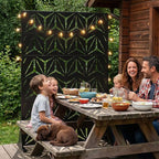 VINGLI Privacy Fence Panels, 72H’’ x 47W’’ Metal Privacy Screen Freestanding, Decorative Privacy Panels for Patio Garden Pool, Outdoor & Indoor (Y-Shaped)