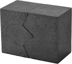 COSIEST Concrete Side Table, Set of 2 Rectangular Outdoor Side Tables, Decorative Garden Stools for Indoor Outdoor, Accent Table Patio Side Table End Table w Spotted, Dark Grey