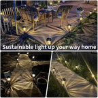 XMCOSY+ Solar Pathway Lights Outdoor, 6 Pack Solar Powered Garden Lights, 20 LM LED Glass Landscape Lights, Waterproof Lighting for Garden Yard Landscape Driveway Walkway