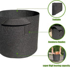 5 Pack 1 Gallon Grow Bags with Handles Garden Vegetable Flower Grow Bags Nonwoven Aeration Fabric Pots for Nursery Garden Planting