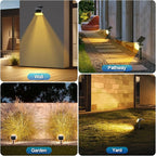 108 LED Solar Spot Lights Outdoor, Solar Lights Outdoor IP65 Waterproof, 3 Modes Solar Landscape Spotlights, Large Solar Powered Panel Lights for Garden Yard Pathway(Warm White/6 Pack)