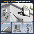 Onforu 40W Flood Lights Outdoor,4000lm Bright LED Work Light with Plug, 6500K Daylight White LED Flood Lighting, IP66 Waterproof Security Yard Lights for Garage Stadium 2 Pack