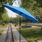 Sunnyglade 9' Patio Umbrella Outdoor Table Umbrella with 8 Sturdy Ribs (Blue)