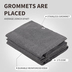LOVE STORY Custom Size 2'6''x20' Dark Grey Balcony Privacy Screen,UV Block Privacy Fence Screen,90% Shield for Outdoor Pool Garden Apartment Railing