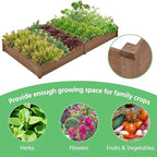 Yaheetech 8×4ft Wooden Horticulture Raised Garden Bed Divisible Elevated Planting Planter Box for Flowers/Vegetables/Herbs in Backyard/Patio Outdoor, 93 x 48 x 10in, Dark Brown