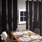 TOWN & COUNTRY BASICS Cabana Solid Heavyweight Indoor Outdoor Curtains, Light Filtering Opacity with Grommet Top, Water Repellent, 2-Pack Set, 54"x108", Dark Navy