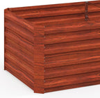Outsunny Galvanized Raised Garden Bed Kit with Reinforcing Bars, Large and Tall Metal Planter Box for Vegetables, Flowers and Herbs, 6' x 3' x 2', Dark Brown