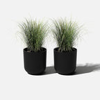 Veradek Round Black Plastic Planter Pots for Indoor/Outdoor Garden Use, with Drainage Holes, Suitable for Small to Large Succulent Plants, Flowers, Modern Interior Plants