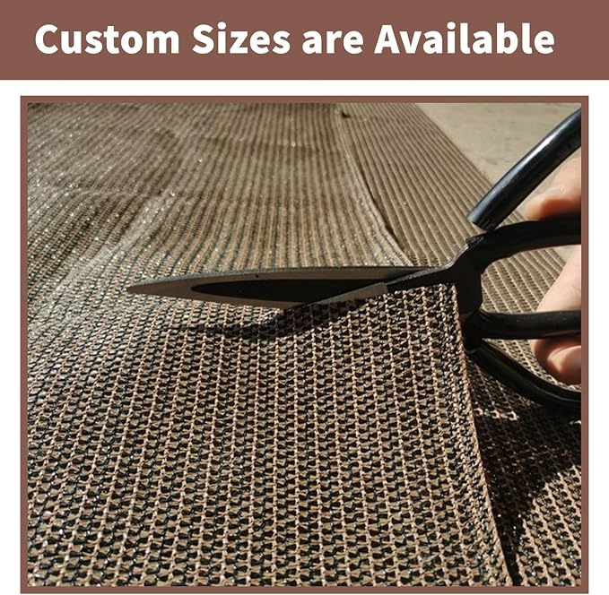 SUNNY GUARD Customized 3.3'x35' Brown Balcony Privacy Screen, 90% Shade - Image 7