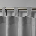 Exclusive Home Cabana Solid Indoor/Outdoor Light Filtering Hook-and-Loop Tab Top Curtain Panel, 54"x96", Cloud Grey, Set of 2