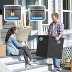 51 Gallon Resin Deck Box, Lockable Patio Outdoor Storage Box - Image 5
