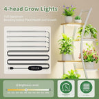 62" Plant Stand Indoor with Grow Lights - 7 Tiered Tall Metal Plant Shelf - Corner Wooden Plant Stand for Indoor Plants Multiple, Large S-Shape Flower Rack Holder for Living Room, Garden, Patio Decor