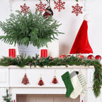 Artificial Norfolk Pine Branches, 24 Pcs 18-Inch Green Christmas Greenery