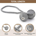Hion Magnetic Curtain Tiebacks Grey 6 Pack, Curtain Tiebacks Buckles Holdbacks Holders Hooks Clip for Home Bedroom Office Decorative Thick or Thin Curtain