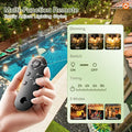 String Lights, 204 Feet Black Solar Outdoor Set with Remote & USB