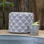 Jaxx Spring Indoor/Outdoor Bean Bag Pouf Ottoman, Nippon Koi