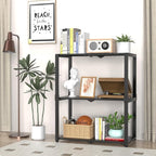 3-Shelf Storage Shelving Unit Metal Rack Heavy-Duty 28"x13.5"x33.5" for Garage, Kitchen and Bedroom Layers Increased Black