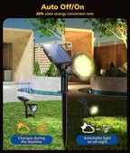 Solar Spot Lights for Outside, 21 LED Outdoor Solar Lights for Yard, 4 Pack Solar Spotlights Waterproof Auto On/Off for Landscape, Wall, Garden, Pool, Tree, Pathway and Driveway(Warm White)