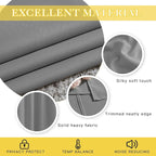 NICETOWN Silver Grey Blackout Curtain for Sliding Glass Door, Grommet Patio Door Curtain Wide Window Treatment Privacy Thermal Insulated Drapes for Bedroom/Living Room (1 Panel, W80 x L95)