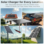 Solar Panel Kit 20W 12V, Solar Battery Trickle Charger Maintainer, Waterproof - Image 8
