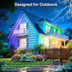 150FT Permanent Outdoor Lights for House Waterproof, IP67 LED Eave Lights with App/Remote Control, Outdoor Permanent led Lighting for House Roof Decor,Christmas,Party,All Holiday and Daily