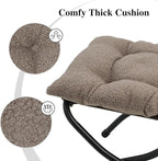 15"(H) Folding Ottoman, Foldable Footrest Stool, Portable Small Foot Stool for Couch, Collapsible Foot Rest Ottoman for Sofa, Padded Ottomans for Home, Living Room, Bedroom, Light Brown