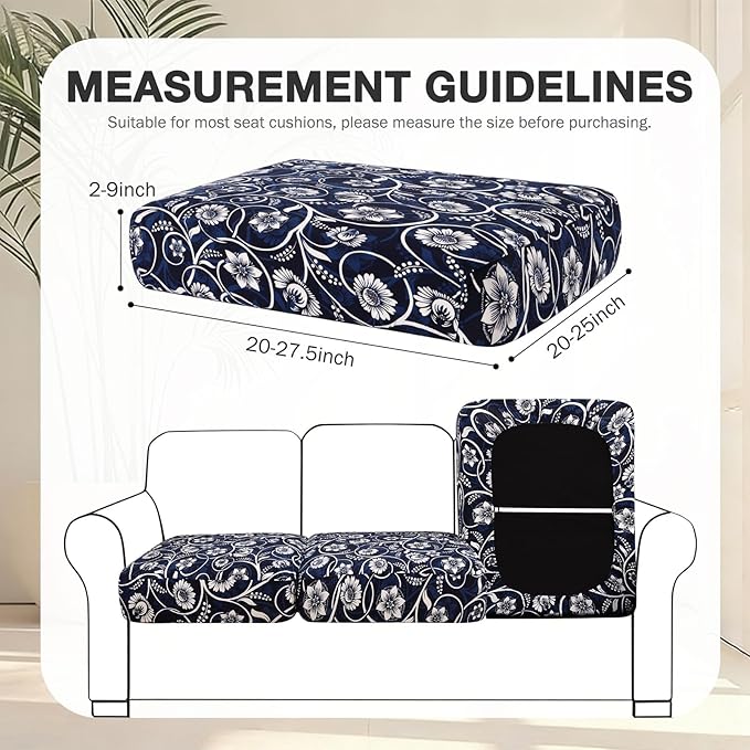 Outdoor Cushion Covers, 12-Piece Stretch Set in Baroque
