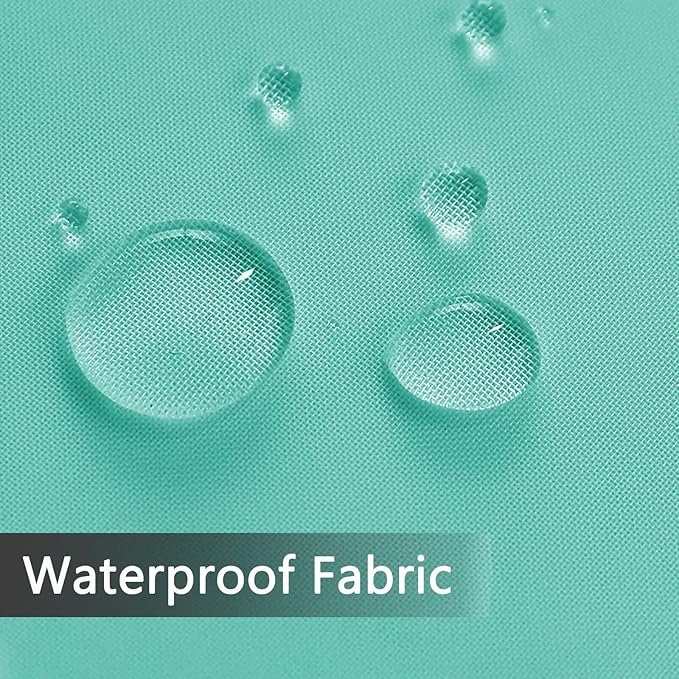 SpaceDresser Waterproof Outdoor Sheer Curtains for Patio - 4 Panels Rod Pocket Indoor Voile Sheer Curtain for Living Room,52W x 120L inch,Turquoise