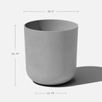 Veradek Mason Series Lima Planter - Round Planter for Indoor or Outdoor Porch/Garden | Made from Plastic-Stone Composite with Drainage Holes | Modern Décor for Succulents, Flowers, Small Plants