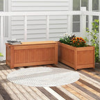 Giantex Set of 2 Outdoor Bench, Wood Raised Garden Bed w/Open Base, Weather-Resistant Rectangular Deep Planter Boxes for Flowers Fruit Vegetable, Bench Seat for Porch Yard Balcony Lawn