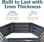 Sunnydaze 11.75" H Raised Metal Garden Bed - Galvanized Raised Garden Bed Outdoor for Vegetables and Flowers - Dark Gray - Hexagon