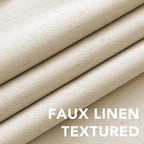 H.VERSAILTEX 100% Blackout Curtains for Bedroom Thermal Insulated Linen Textured Curtains Heat and Full Light Blocking Drapes Living Room Curtains 2 Panel Sets, Bleached Sand, 52x108 Inch