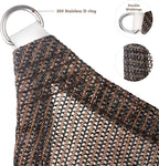Eden's Decor Straight Flat-Edged Sun Shade Sail Rectangular 4' x 6' Brown UV-Blocking Outdoor Canopy Fabric Cloth Awning for Pergola Patio Garden Backyard Custom Size