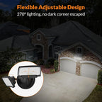 LEPOWER 28W 3000LM ‌LED Security Flood Light‌ ‌Outdoor‌, Switch Controlled Aluminum ‌Security Light‌, 2 Adjustable Heads, 5500K Daylight, IP65 Waterproof, Wet Location for Patio, Garden, Yard Lights