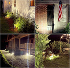 20W Dusk to Dawn led Light Spotlights Outdoor, Low Voltage Warm White Outdoor Spot Lights with Transformer Uplights Waterproof IP65 for Tree Yard Patio Gate Flags Garden 4 Pack
