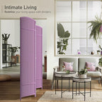Sorbus 4-Panel Black Room Divider with Double Hinged Panels, 6 ft Tall Folding Privacy Screen