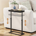 TUTOTAK End Table, Side Table, Tall Couch Table, Sofa Table, Living Room, Bed Room, Black TB01BK083