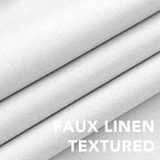 H.VERSAILTEX Primitive Linen Curtains 100% Blackout Curtain Drapes Burlap Curtains with White Thermal Insulated Liner, Grommet Top Curtain Living Room/Bedroom (2 Panels, 42 x 45 Inch, Pure White)