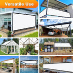 Artpuch Outdoor Pergola Shade Cover 7' X 24' Sun Shade Cloth with Grommets, 90% UV Protection Canopy Patio Privacy Screen (Customized Available) GN107, White