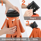 ABCCANOPY Durable Solar Led Patio Umbrellas with 32LED Lights 7.5FT (Orange)