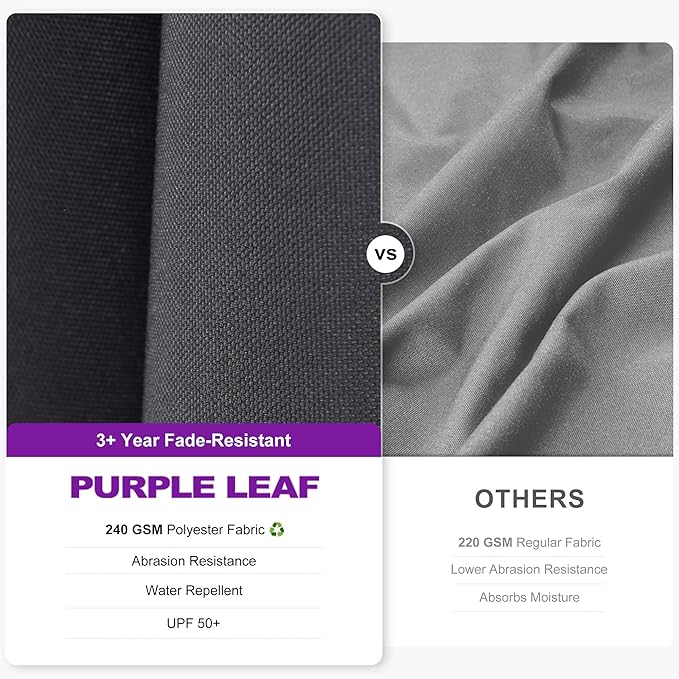 PURPLE LEAF 8' X 8' Tilting Patio Umbrella with Base Outdoor Cantilever Swivel Square Umbrella with Tilt Aluminum Offset Umbrella with 360-degree Rotation for Garden Deck Pool Patio Grey