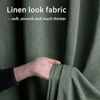 Easy-Going Linen Look Outdoor Curtains Waterproof Windproof Porch Curtains, Soft Thicken Outdoor Privacy Curtains for Patio, Gazebo, Grommet Top and Tab Bottom Drape, 1 Panel, 54x120 inch, Sage Green