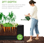 Best Choice Products 4x2x2ft Outdoor Metal Raised Garden Bed, Deep Root Box Planter for Vegetables, Flowers, Herbs, 119 Gallon Capacity, 100% Non Toxic Materials - Black