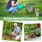 Plant Protector Cages with Removable Covers, Black, 5 Sets