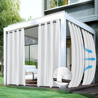 HolidayIdeas Outdoor Curtains for Patio Waterproof 4 Panels 54x95 by HolidayIdeas