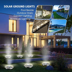 4.6inch Solar Lights Outdoor Waterproof,12Pack Solar Lights for Outside,Solar Garden Lights Landscape Lighting for Patio Pathway Lawn Yard Deck Driveway Walkway(White Light)