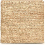 REDEARTH · Cube Pouf Foot Stool Ottoman - Jute Braided Pouffe Poof Accent Sitting - Set of 2 Footrest for The Living Room, Bedroom, Nursery, Patio, Lounge, Office - 14.5”X14.5”X16” - Natural